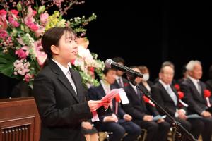 令和６年度卒業式・学位授与式 送辞 写真
