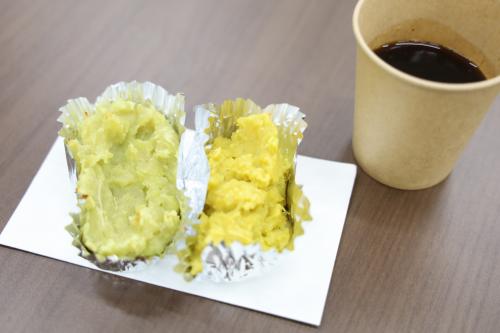 スイートポテトとコーヒー