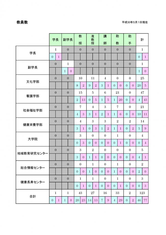 H30 HP用教員数