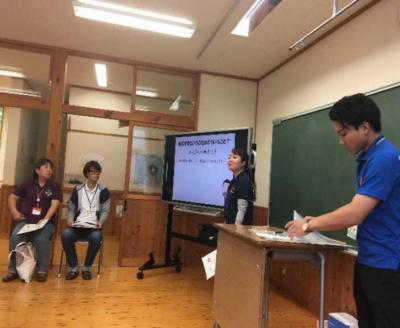 大川村小中学校での防災学習 2018年10月11日4